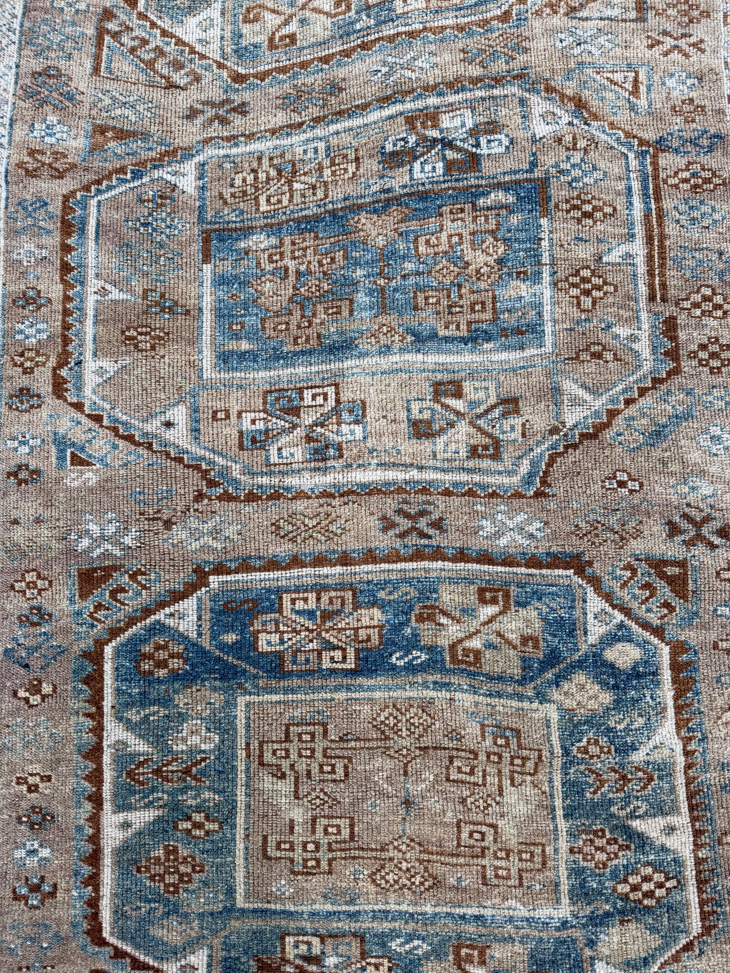 Artisan Angelina Lt.Blue Brown Vintage Knotted Rug