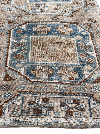 Artisan Angelina Lt.Blue Brown Vintage Knotted Rug
