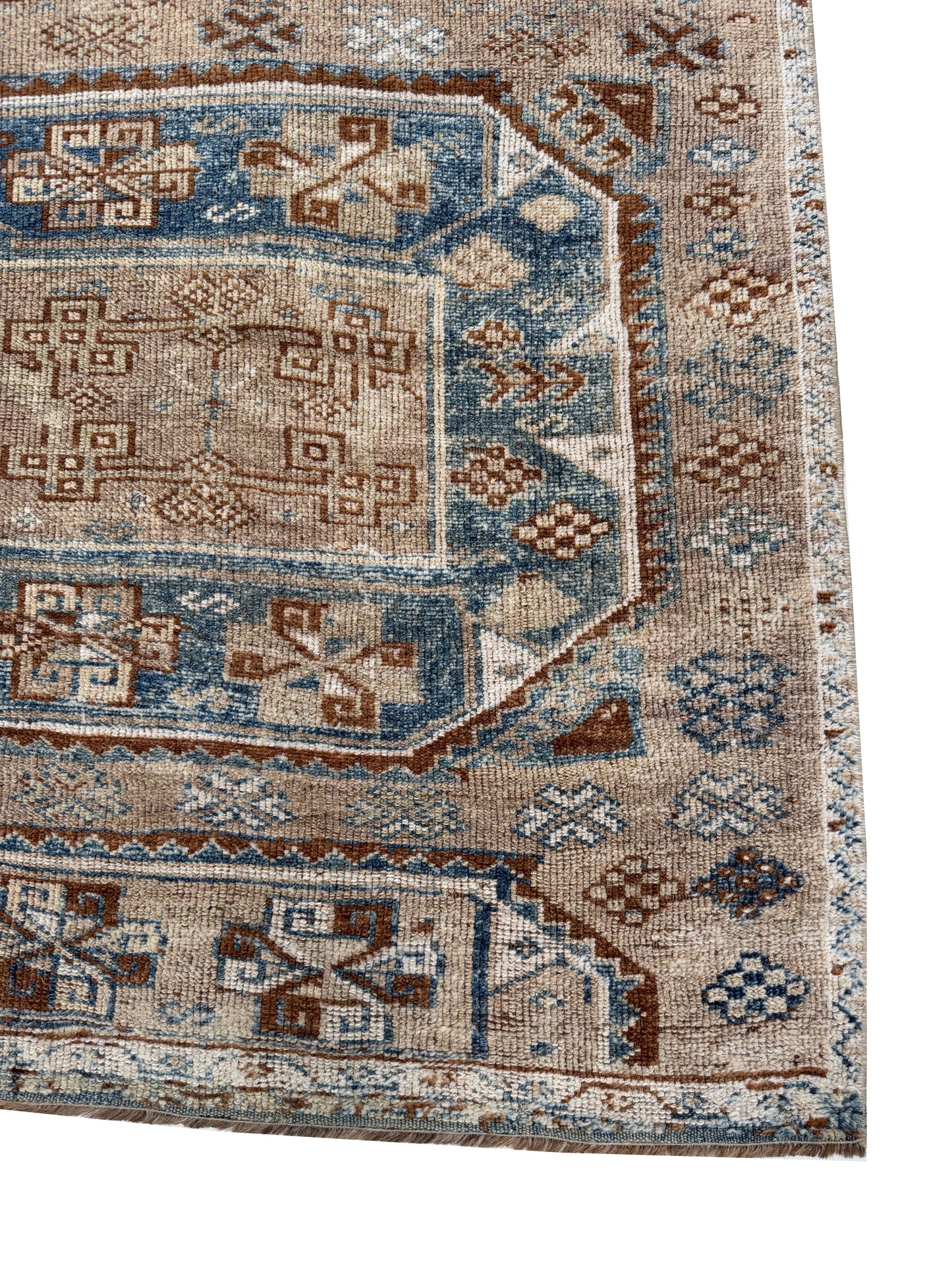 Artisan Angelina Lt.Blue Brown Vintage Knotted Rug