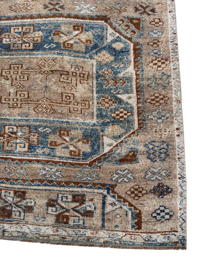 Artisan Angelina Lt.Blue Brown Vintage Knotted Rug