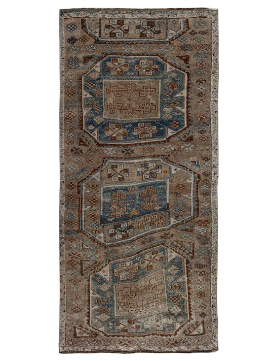Artisan Angelina Lt.Blue Brown Vintage Knotted Rug
