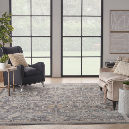 Nourison Home Lynx  Navy Multicolor  Transitional