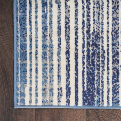 Nourison Home Grafix  Blue Grey  Contemporary
