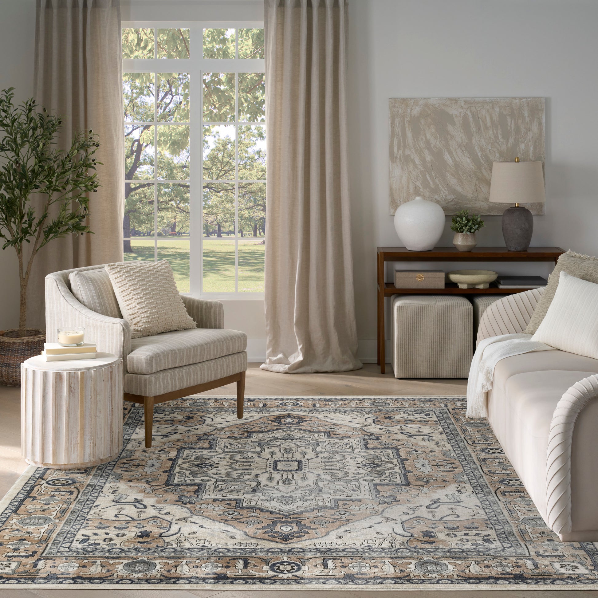 Nourison Home Quarry  Ivory Taupe  Traditional