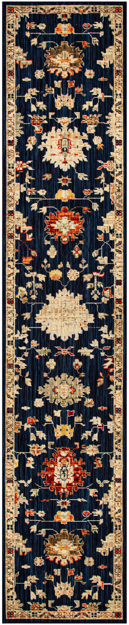 Nourison Home Antique Bloom ANB01 Navy Traditional Machine Woven Rug