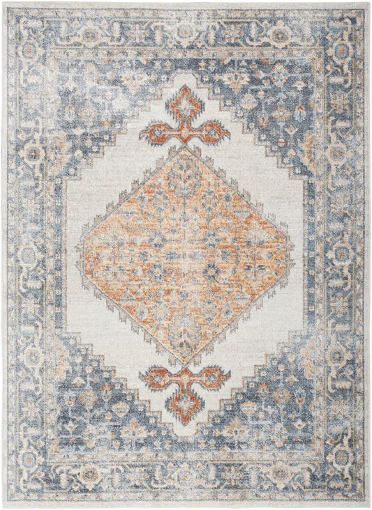 Nourison Home Astra Machine Washable  Grey Gold  Traditional