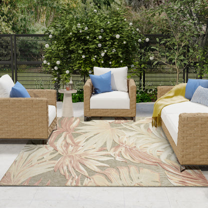 Nourison Home Aloha  Sage Rose  Contemporary