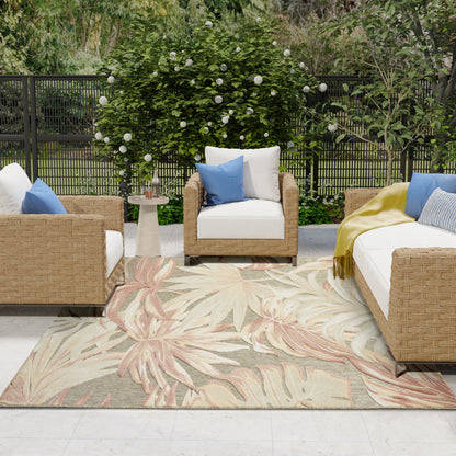 Nourison Home Aloha  Sage Rose  Contemporary