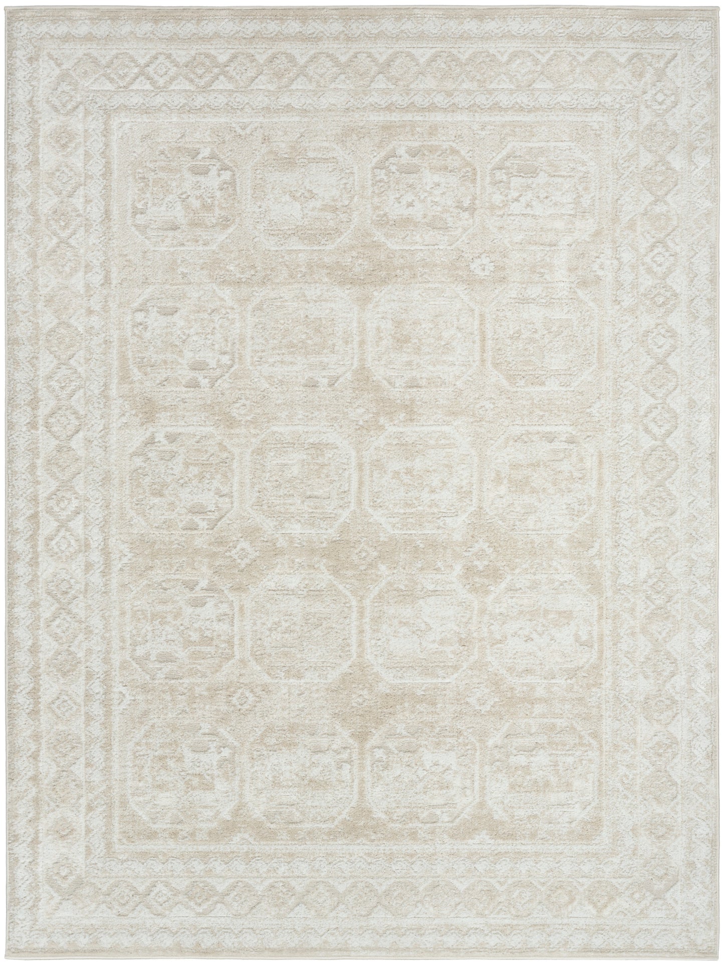 Nourison Home Dekor DEK01 Ivory Beige Traditional Machine Woven Rug