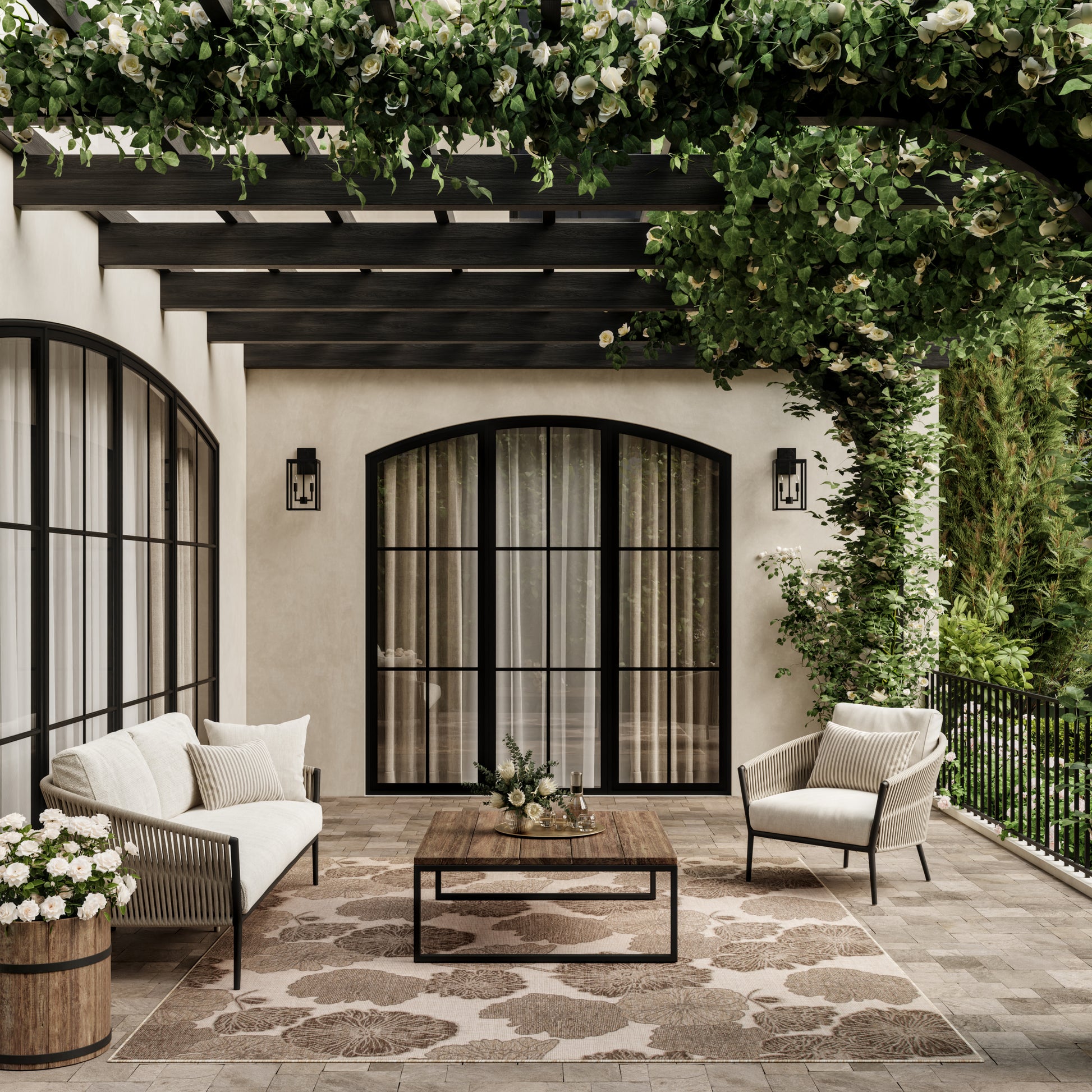 Nourison Home Garden Oasis  Natural  Contemporary