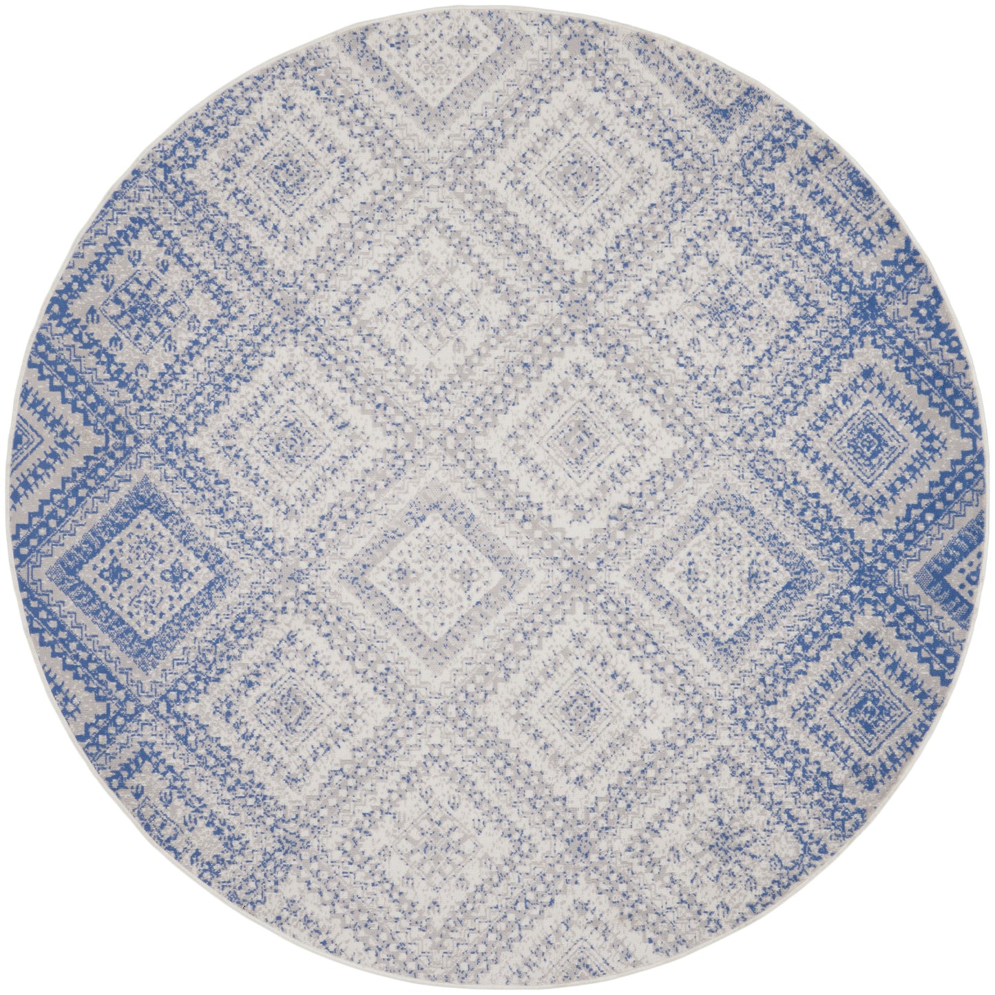 Nourison Home Whimsicle WHS17 Ivory Blue Contemporary Power-loomed Rug