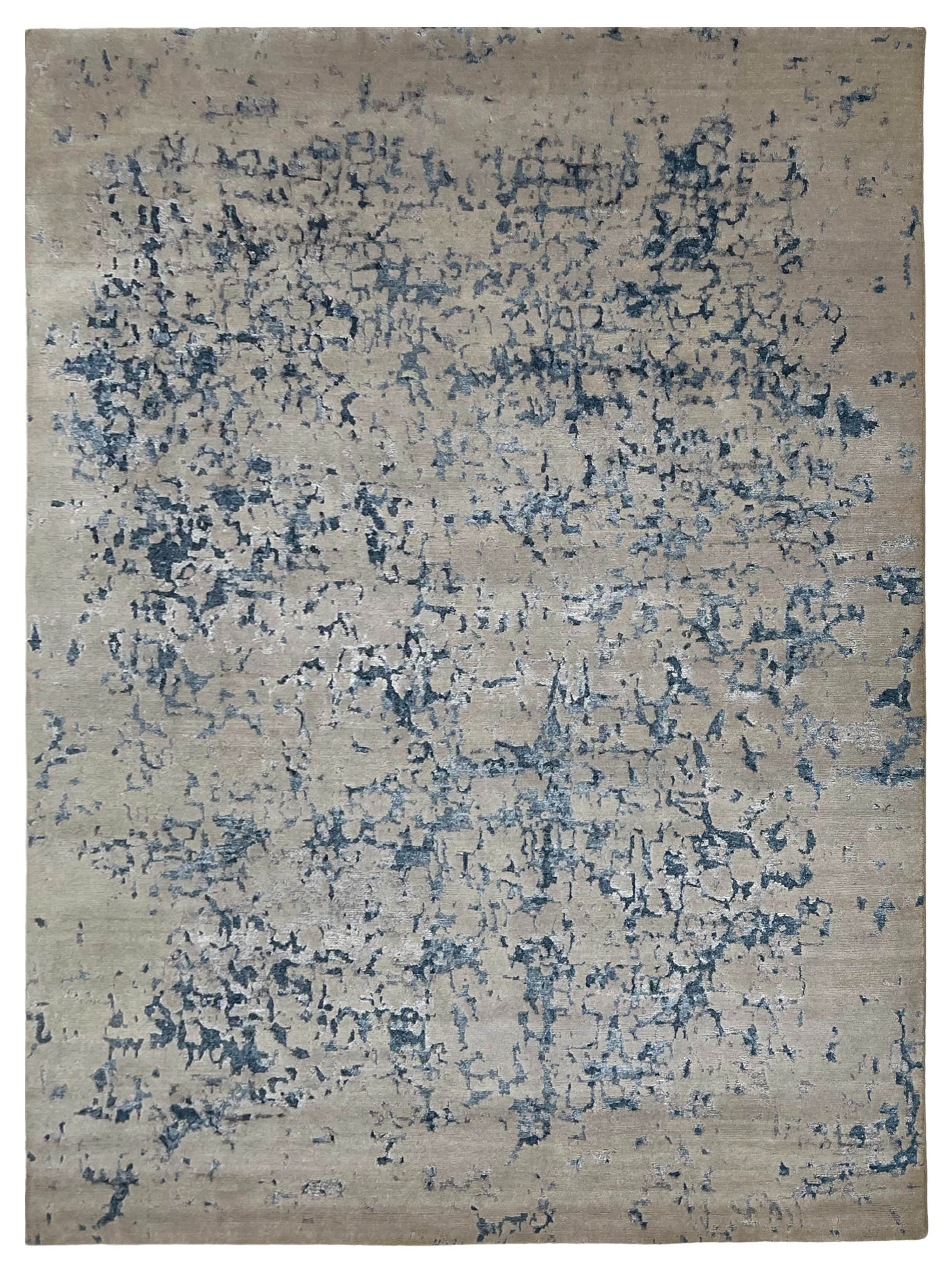 Toni Rug Artisan Toni Silver Blue Knotted Rug – Atlanta Designer Rugs