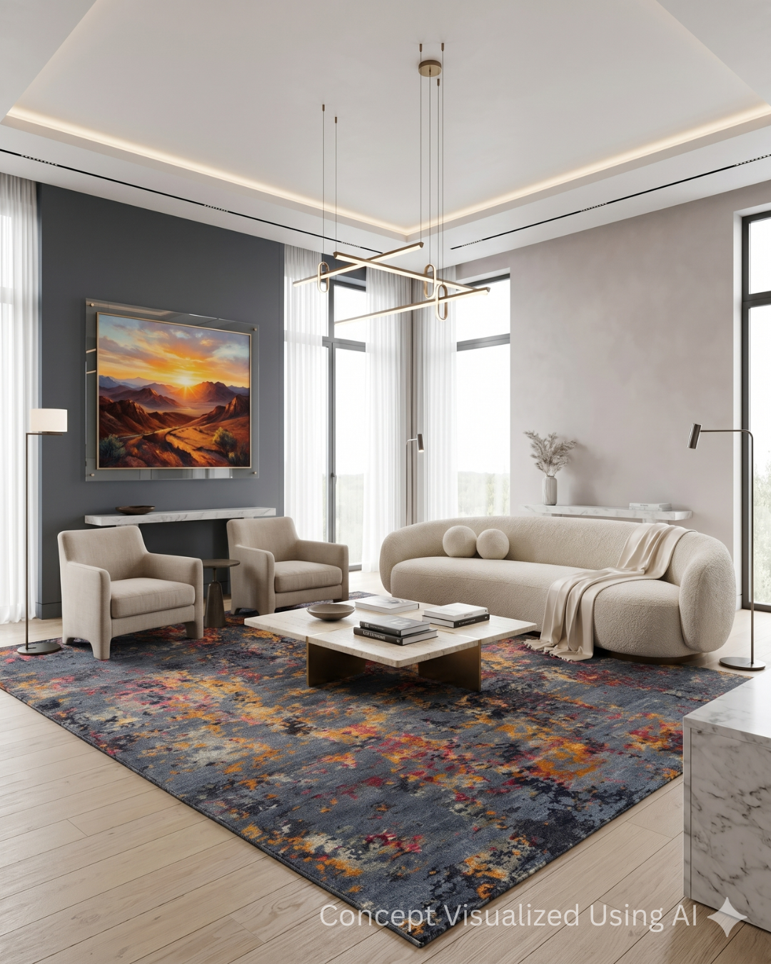 Artisan Toni Gray Multi Knotted Rug