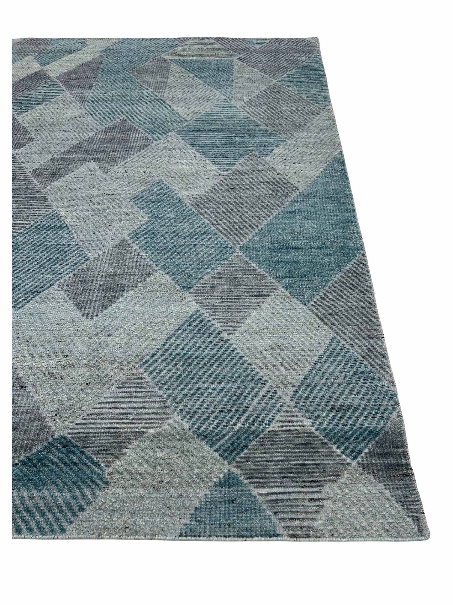 Artisan Harmony Blue Gray Knotted Rug