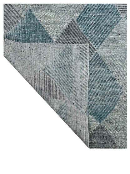 Artisan Harmony Blue Gray Knotted Rug