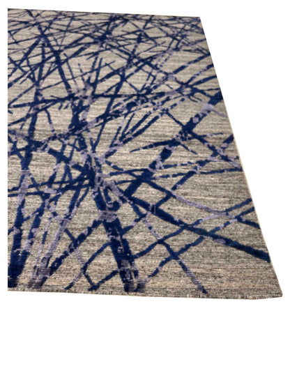 Artisan Harmony Blue Gray Knotted Rug
