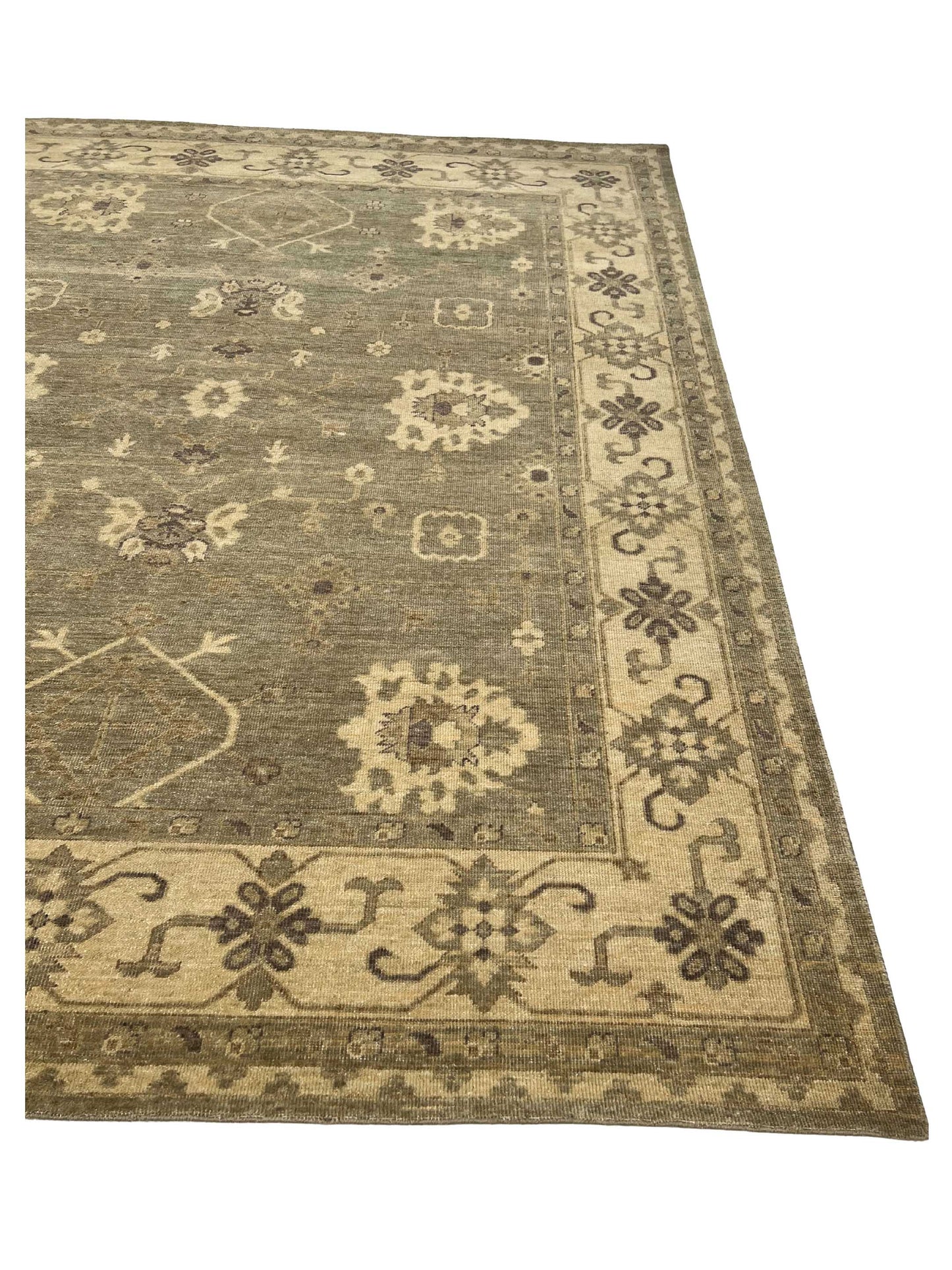 Artisan Oushak TK Sage Beige Knotted Rug
