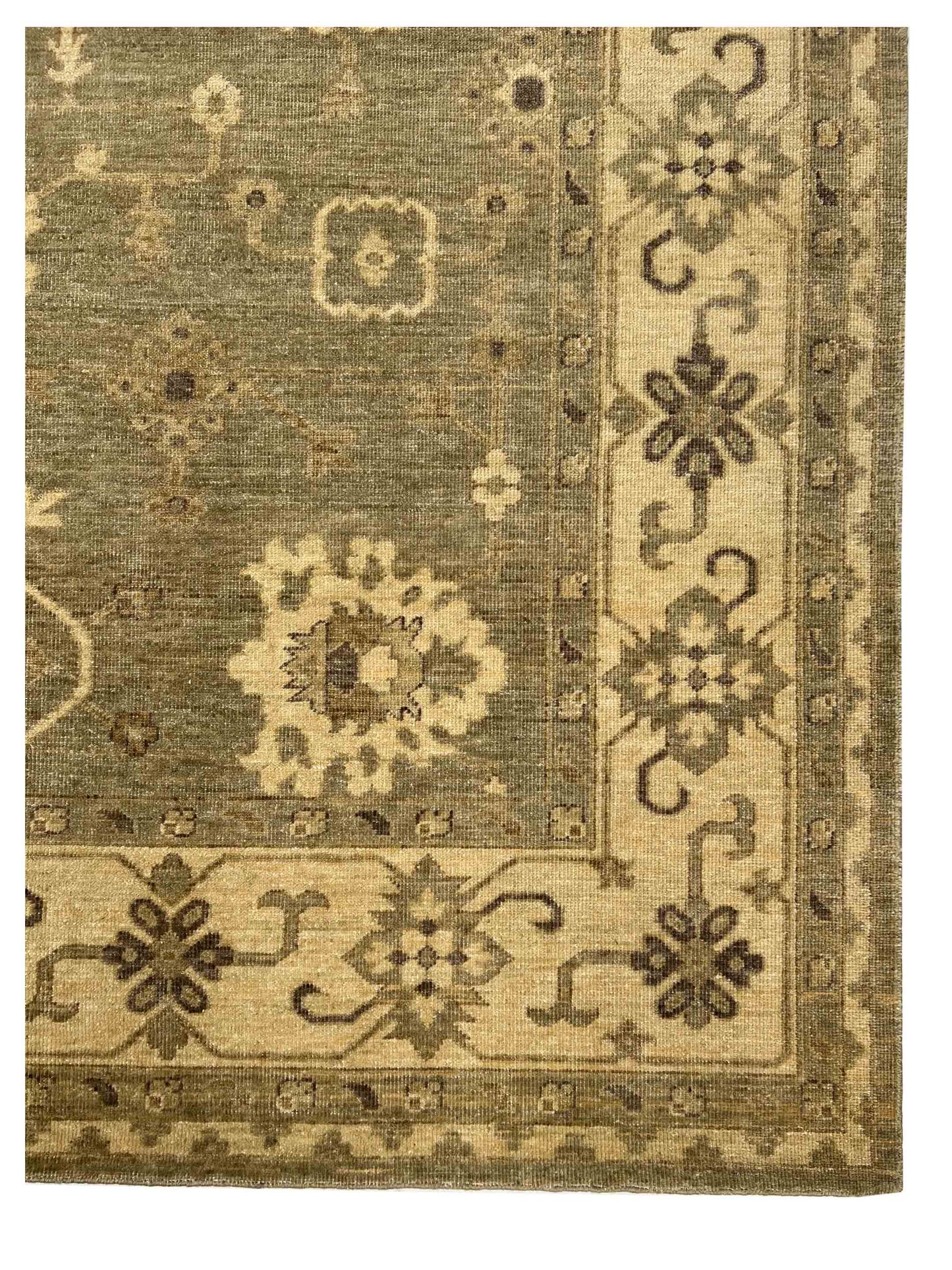 Artisan Oushak TK Sage Beige Knotted Rug