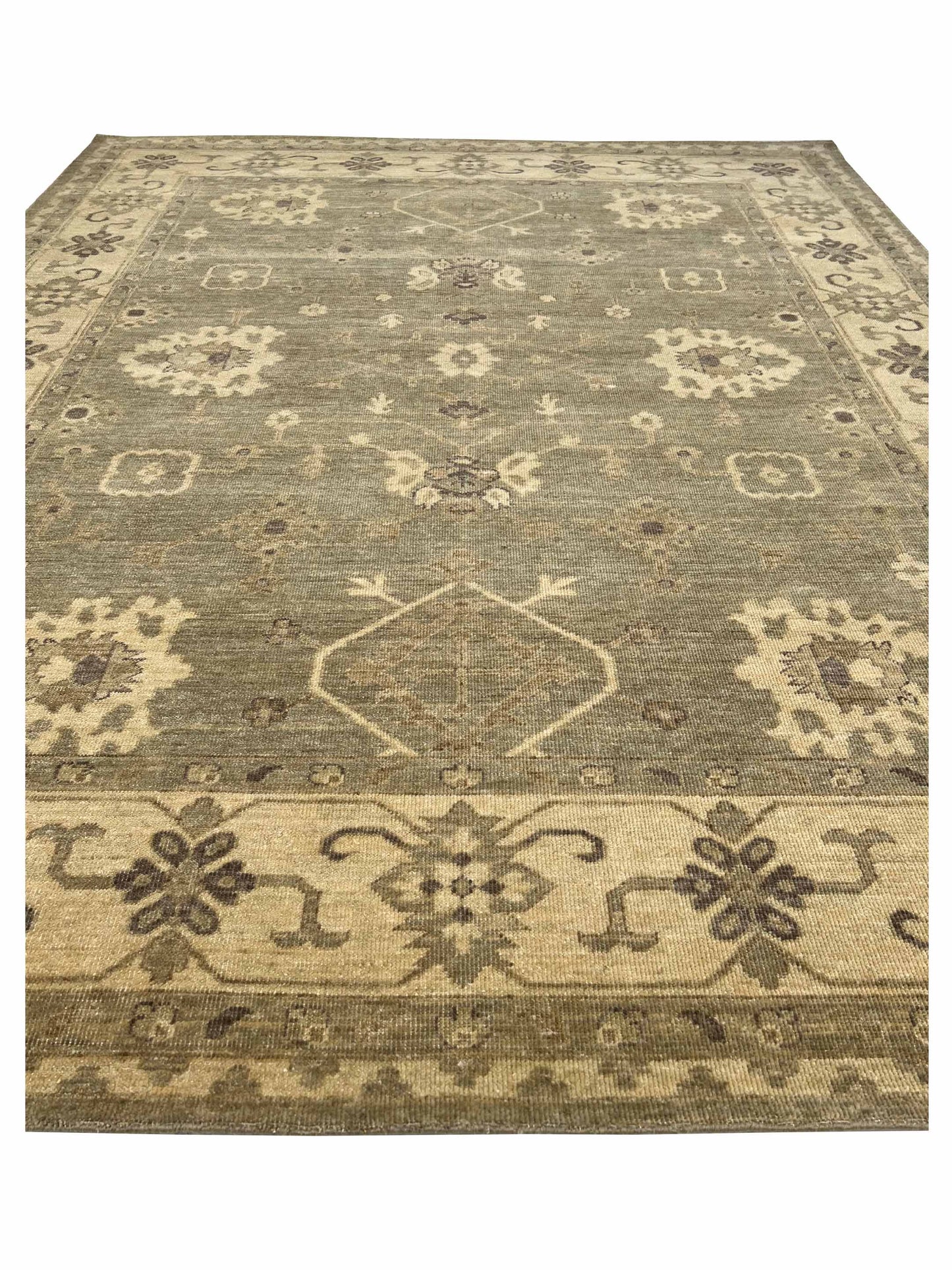 Artisan Oushak TK Sage Beige Knotted Rug