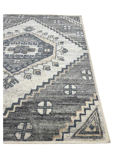 Artisan Modern Oushak White Grey Knotted Rug