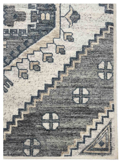 Artisan Modern Oushak White Grey Knotted Rug