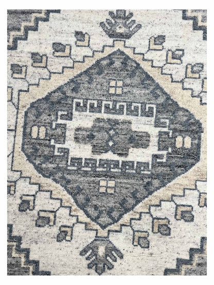 Artisan Modern Oushak White Grey Knotted Rug