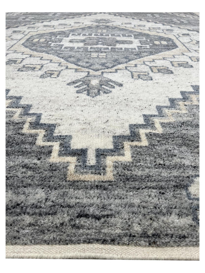 Artisan Modern Oushak White Grey Knotted Rug