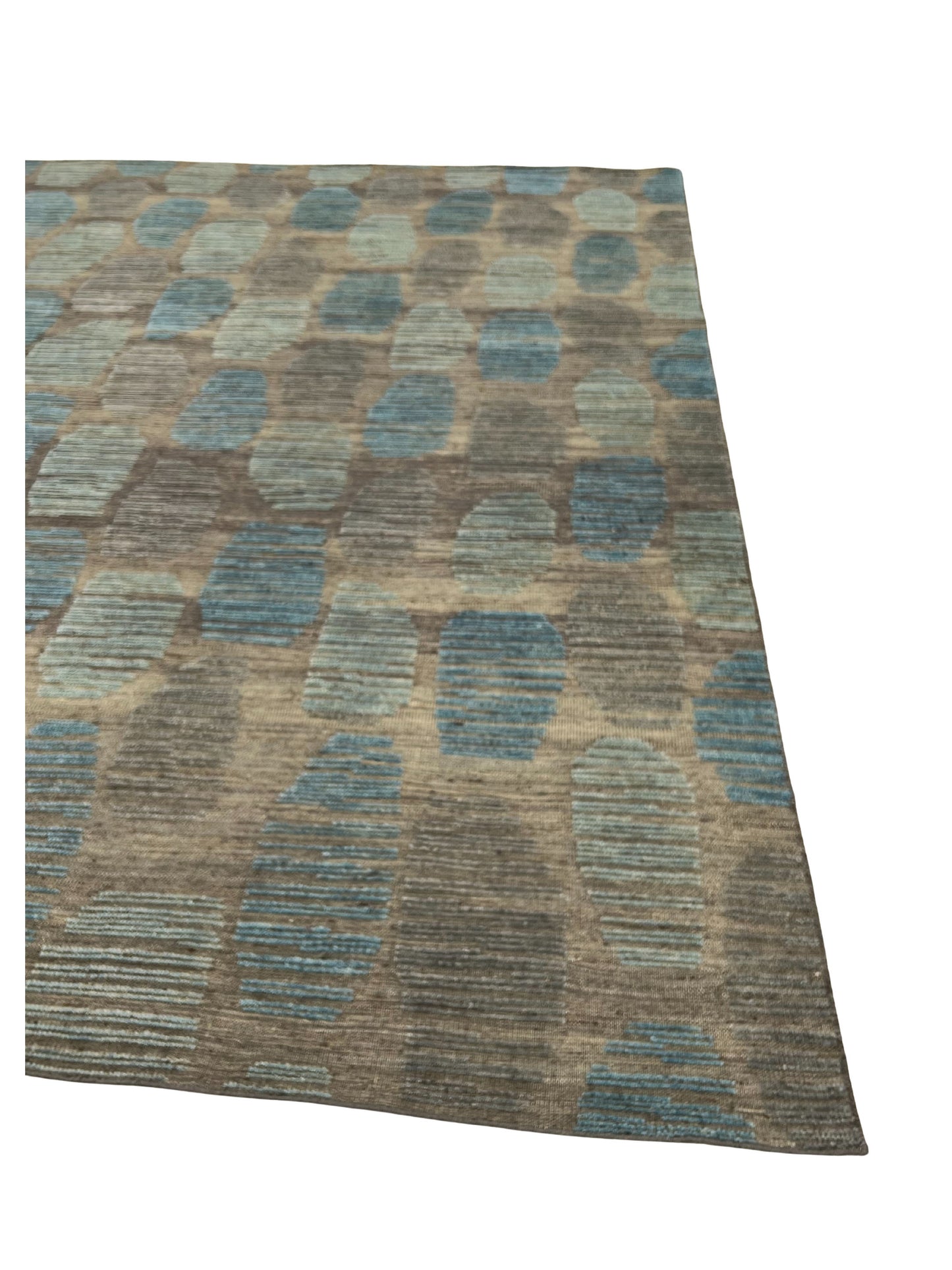 Artisan Harmony Green Blue Knotted Rug