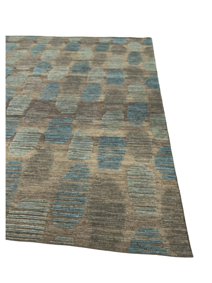 Artisan Harmony Green Blue Knotted Rug