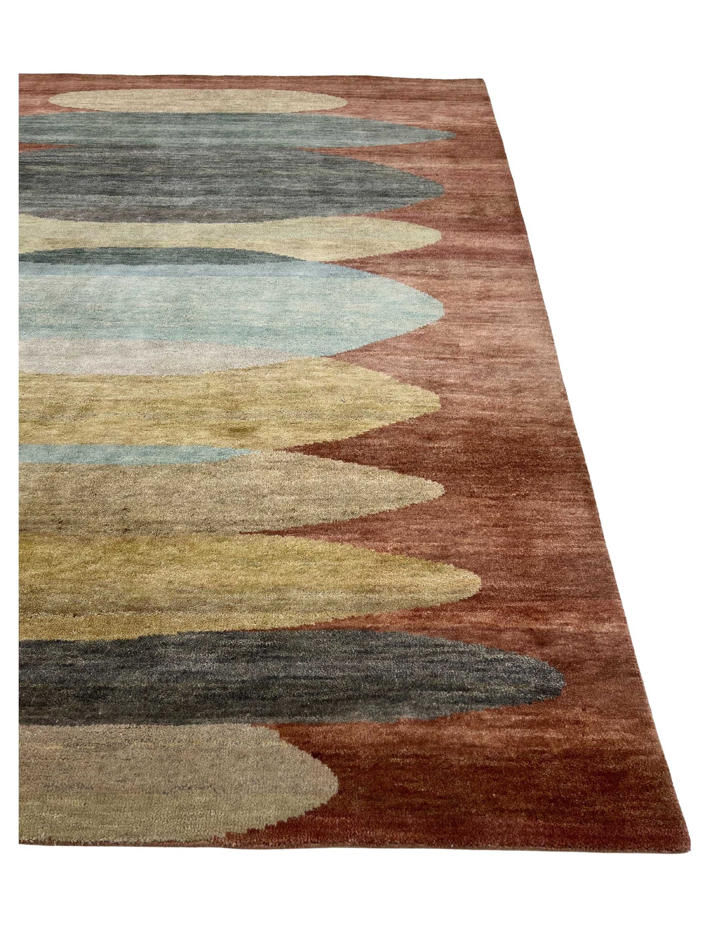 Artisan Flair Rust Multi Knotted Rug