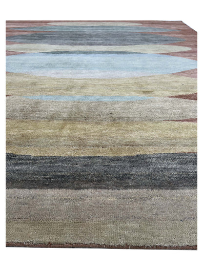 Artisan Flair Rust Multi Knotted Rug