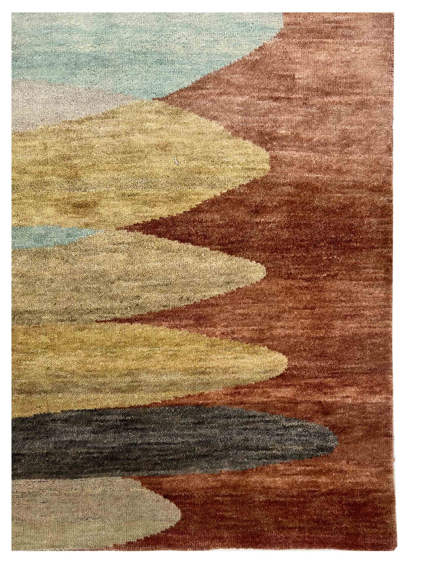 Artisan Flair Rust Multi Knotted Rug