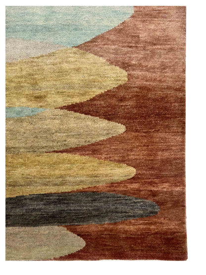 Artisan Flair Rust Multi Knotted Rug