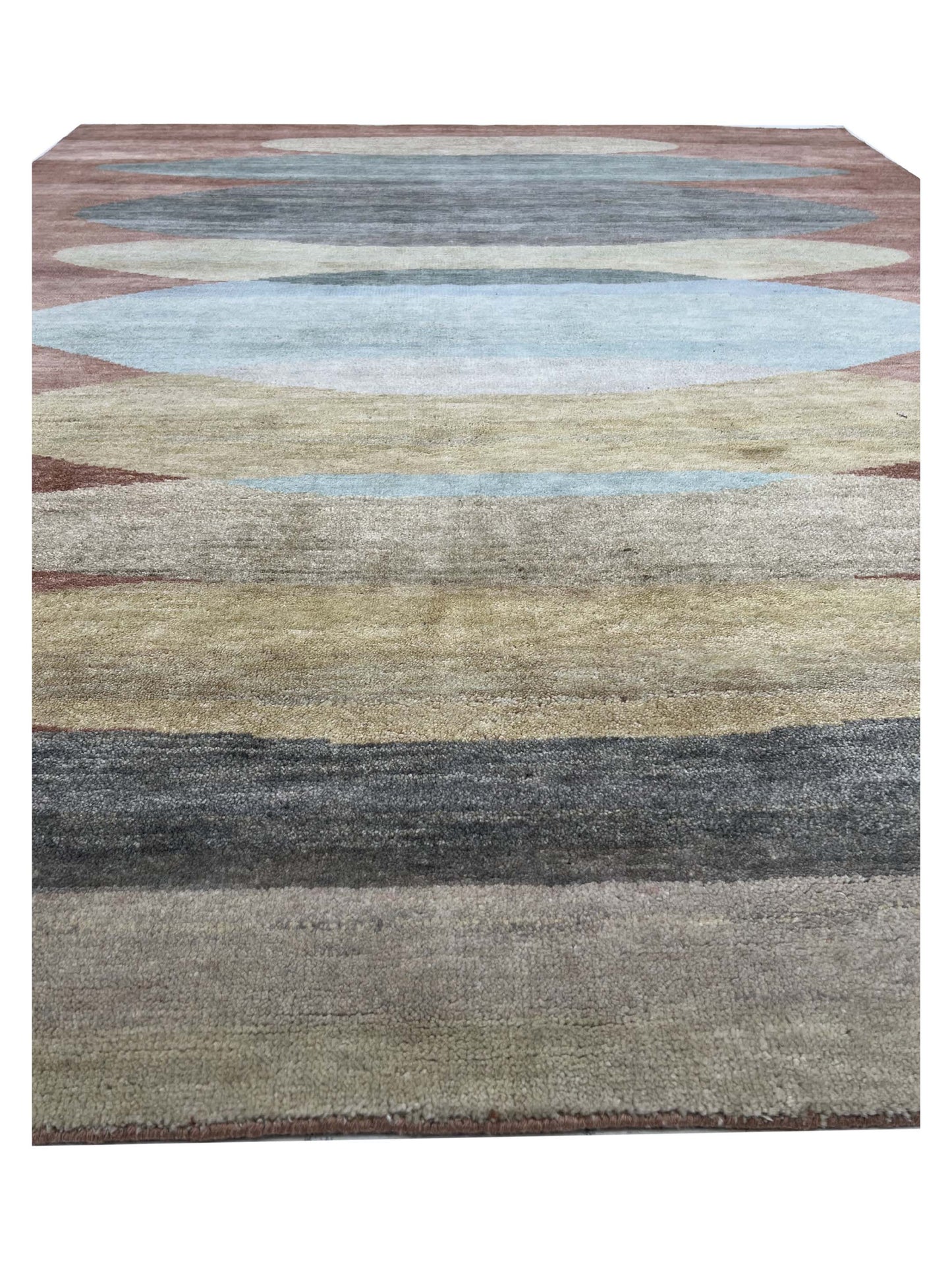 Artisan Flair Rust Multi Knotted Rug