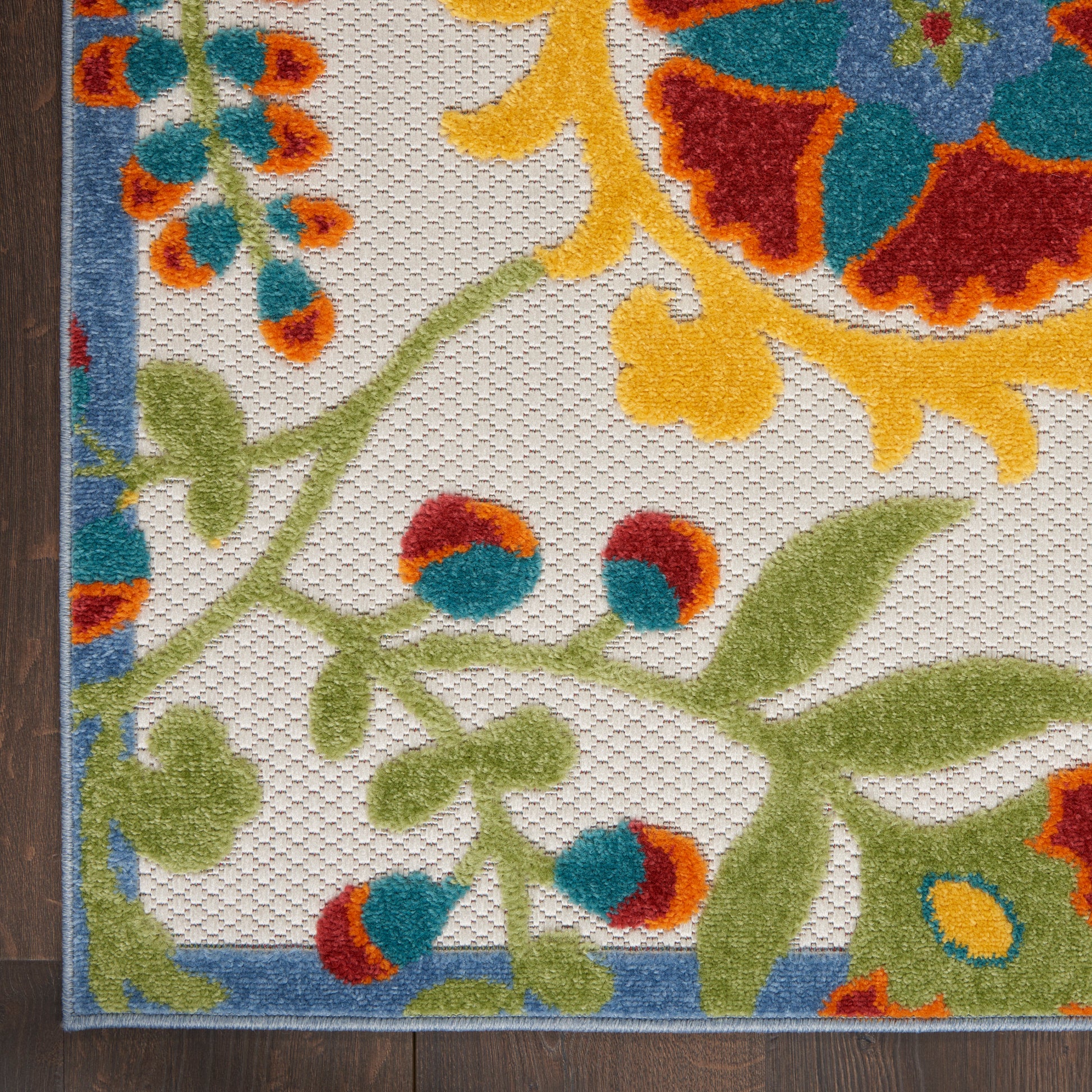 Nourison Home Aloha  Ivory Multicolor  Contemporary