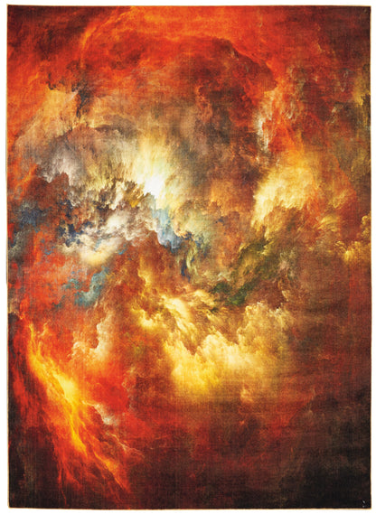 Nourison Home Le Reve  Red Multicolor  Contemporary