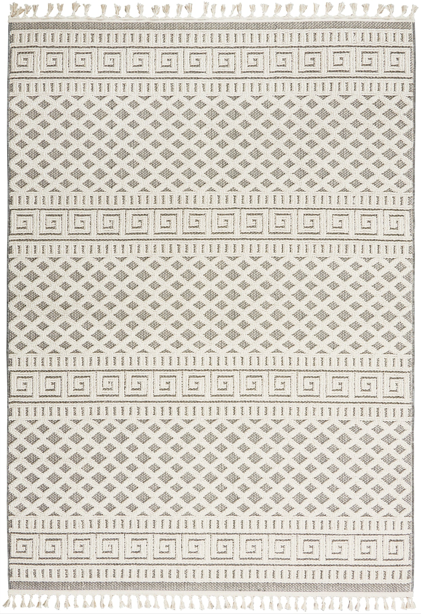 Nourison Home Paxton PAX05 Ivory Grey Contemporary Power-loomed Rug