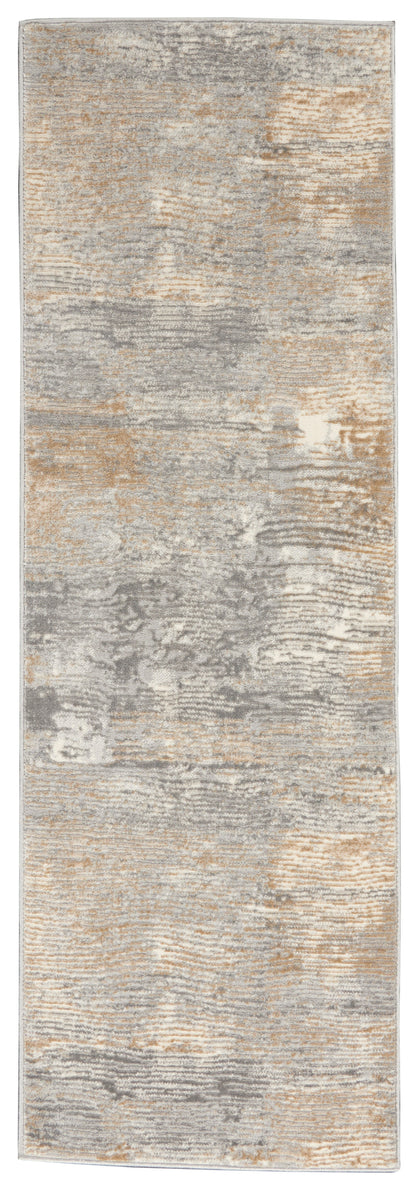 Nourison Home Solace SLA01 Grey Beige Contemporary Power-loomed Rug