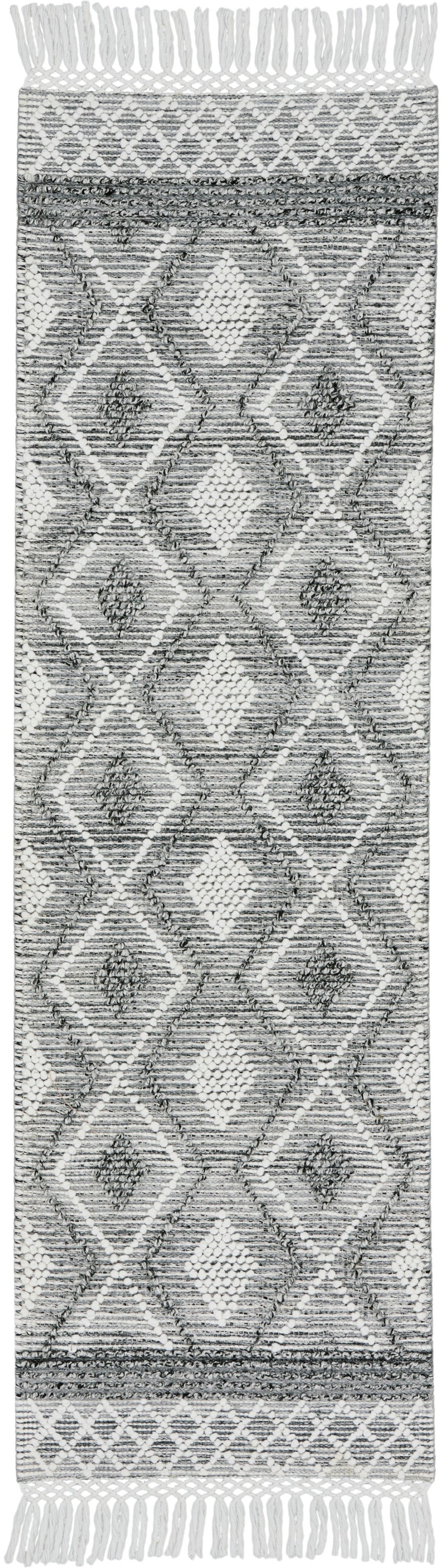 Nicole Curtis Series 3 SR301 Grey Ivory Contemporary Hand Woven Rug