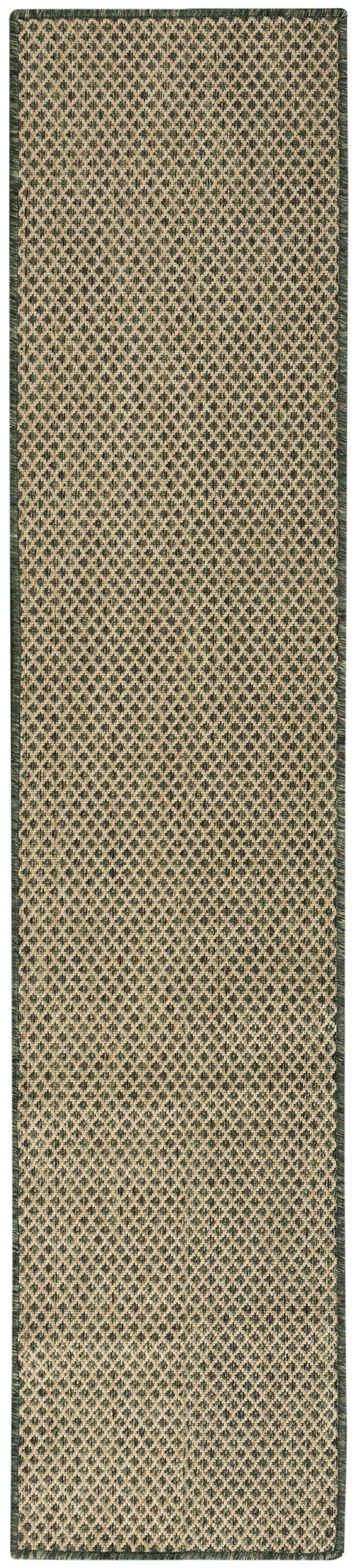 Nourison Home Courtyard COU01 Green Contemporary Power-loomed Rug