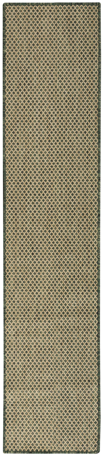 Nourison Home Courtyard COU01 Green Contemporary Power-loomed Rug