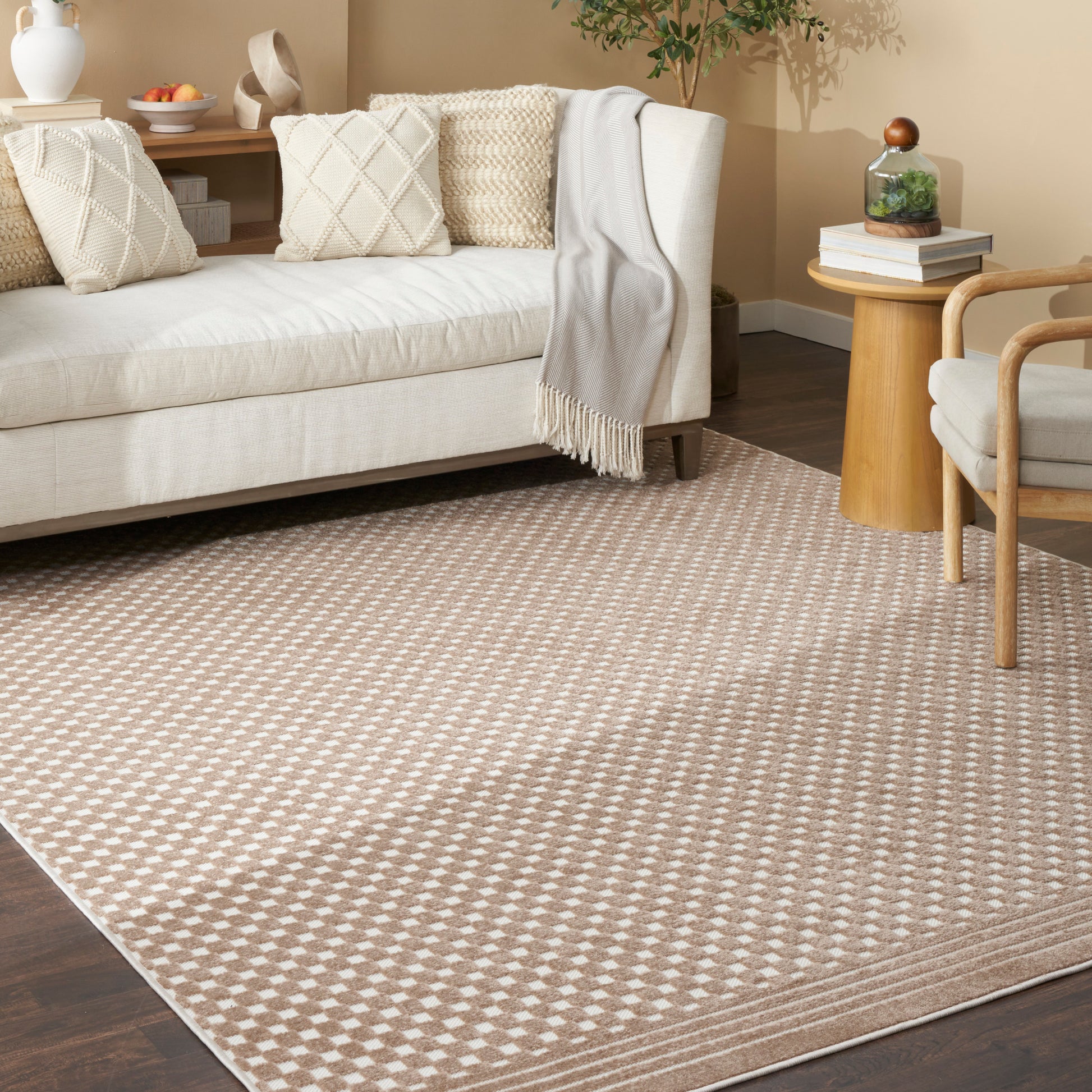 Nourison Home Care Free  Brown  Contemporary