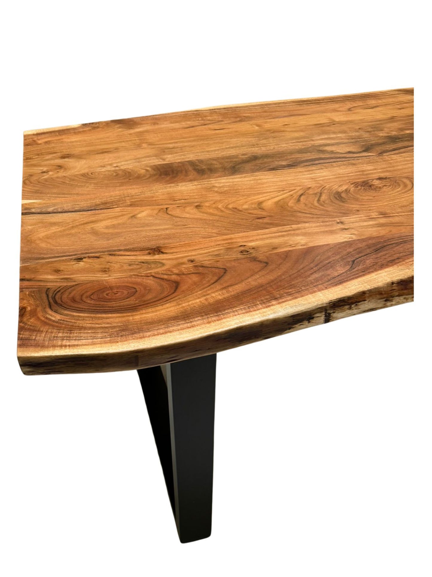 Eclectic Home Dining Table Live Edge Wood  Rectangle Dining Table Furniture