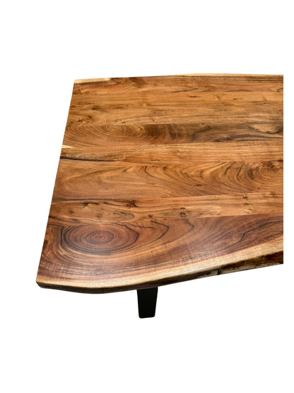 Eclectic Home Dining Table Live Edge Wood  Rectangle Dining Table Furniture