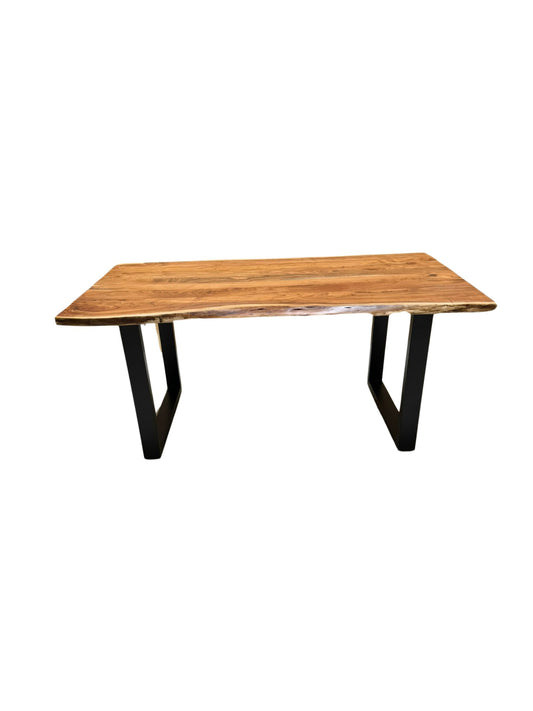 Eclectic Home Dining Table Live Edge Wood  Rectangle Dining Table Furniture