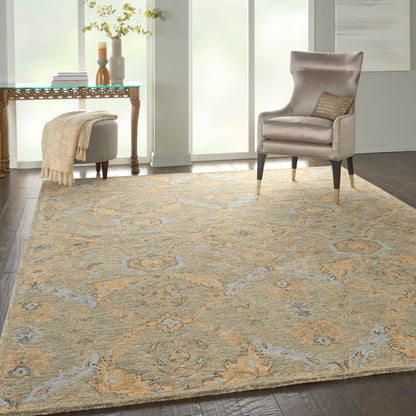 Nourison Home Azura  Taupe Blue  Transitional