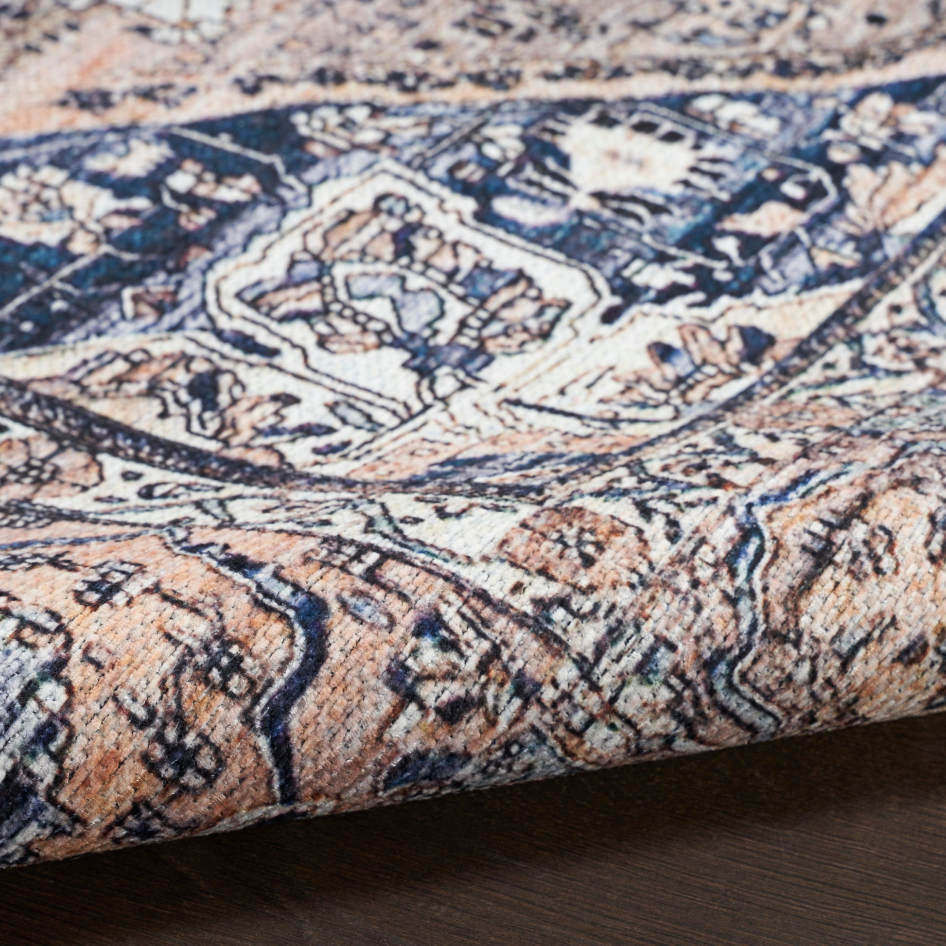 Nourison Home Grand Washables  Ivory Blue  Traditional