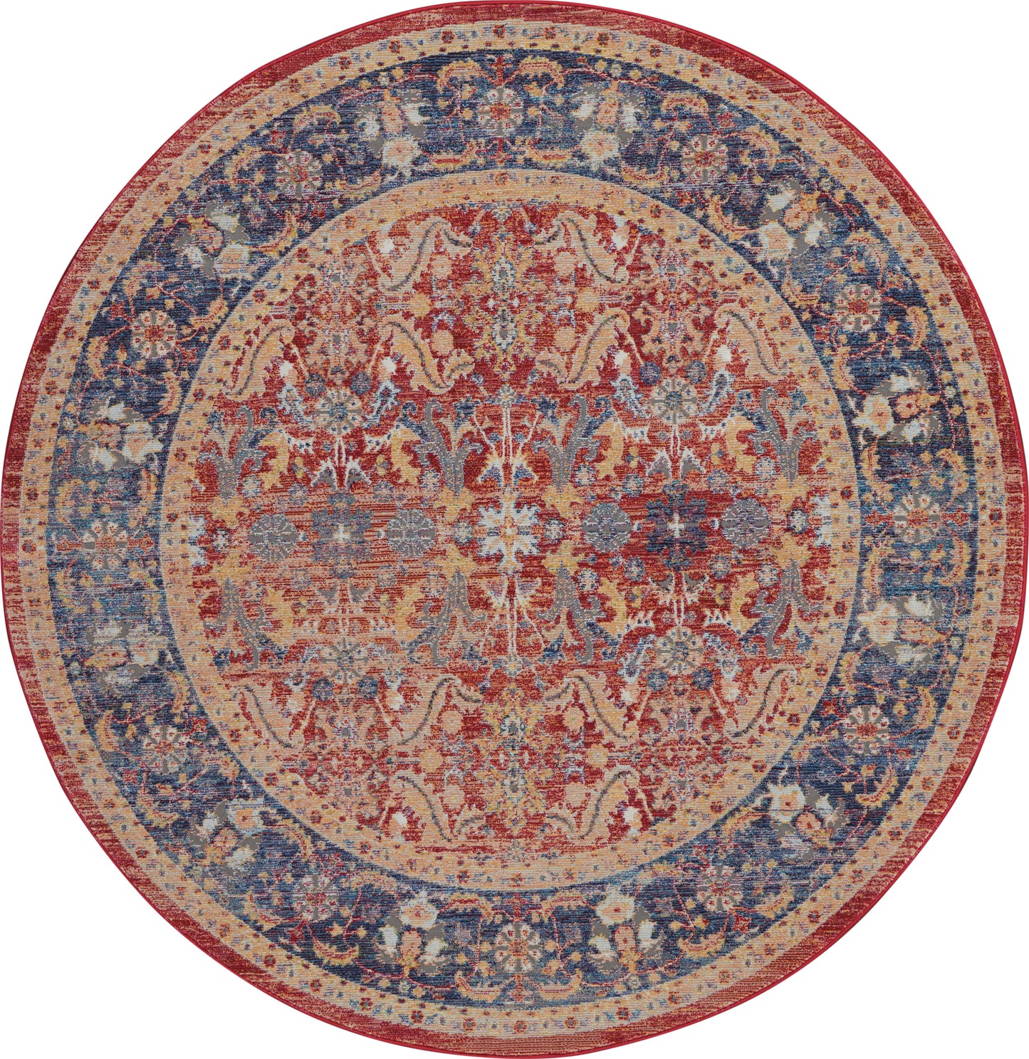 Nourison Home Ankara Global ANR02 Red Traditional Power-loomed Rug