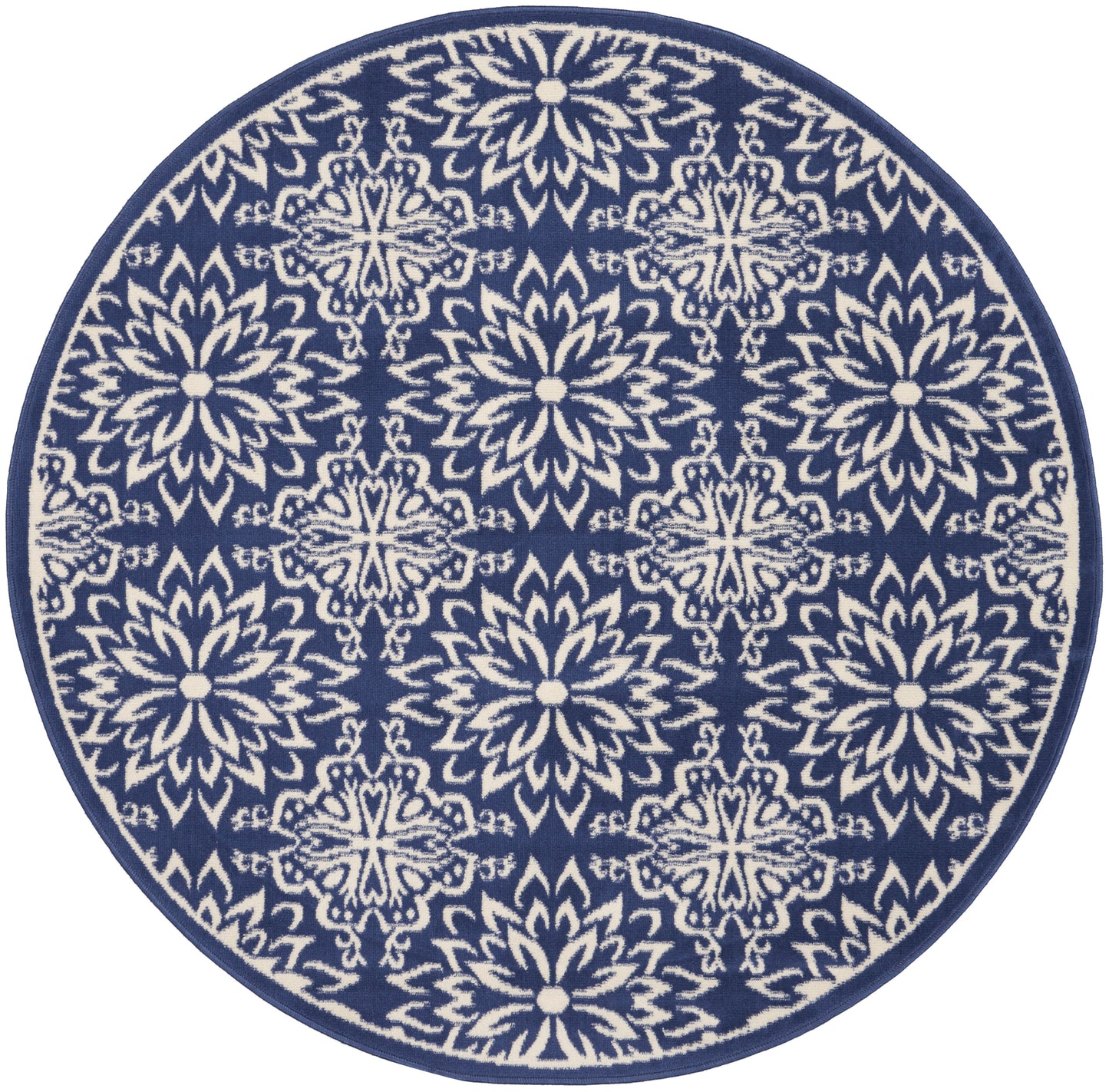 Nourison Home Jubilant JUB06 Navy Ivory Transitional Power-loomed Rug
