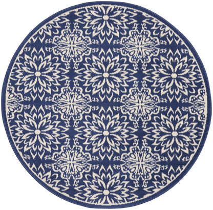 Nourison Home Jubilant JUB06 Navy Ivory Transitional Power-loomed Rug